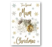 Second Ave Mum Christmas Gold Bauble Xmas Holiday Festive Greetings Card