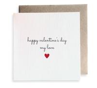 Second Ave My Love Happy Valentine's Day Heart Square Valentine's Day Greetings Card For Him/Her Wife Husband Boyfriend Girlfriend