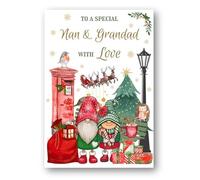 Second Ave Nan & Grandad Christmas Winter Postbox Xmas Holiday Festive Greetings Card