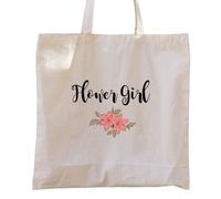 Second Ave Natural Cotton Canvas Flower Girl Hen Do Party Shoulder Gift Bag