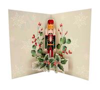 Second Ave Nutcracker 3D Pop Up Christmas Card Friends Family Xmas Holiday Festive Greetings Pop-Up Card