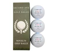 Second Ave Pack of 3 Joke Funny Golf Balls Takes A Lot of Balls Father's Day Christmas Birthday Golfer Gift