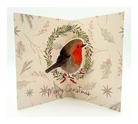 Second Ave Robin 3D Pop Up Christmas Card Love Friends Family Xmas Holiday Festive Greetings Pop-Up Card