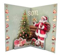 Second Ave Son 3D Pop Up Christmas Card Santa Christmas Tree Love Xmas Holiday Festive Greetings Pop-Up Card