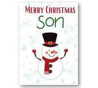 Second Ave Son Snowman Children's Kids Christmas Xmas Holiday Festive Greetings Card