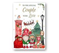 Second Ave Special Couple Christmas Winter Postbox Xmas Holiday Festive Greetings Card