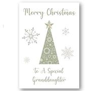Second Ave To A Special Granddaughter Christmas Xmas Holiday Festive Greetings Card