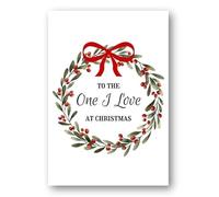 Second Ave To The One I Love Wreath Christmas Xmas Holiday Festive Greetings Card