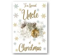 Second Ave Uncle Christmas Gold Bauble Xmas Holiday Festive Greetings Card