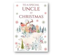 Second Ave Uncle Christmas Polar Bear Xmas Holiday Festive Greetings Card