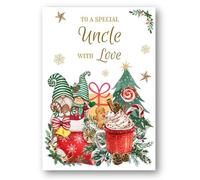Second Ave Uncle Christmas Winter Gingerbread Xmas Holiday Festive Greetings Card