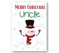 Second Ave Uncle Snowman Children's Kids Christmas Xmas Holiday Festive Greetings Card