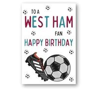 Second Ave West Ham United Football Fan Adult Children's Kids Birthday Greetings Card