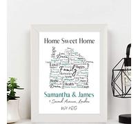 Second Ave White Framed A4 Personalised Love Home Family Art Print New Home Christmas Birthday Gift