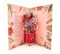 Second Ave Wife 3D Pop Up Christmas Card Love Hearts Presents Xmas Holiday Festive Greetings Pop-Up Card