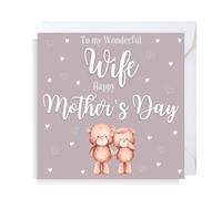 Second Ave Wonderful Wife on Mother's Day Square Mum Mummy Grandma Nan Greetings Card
