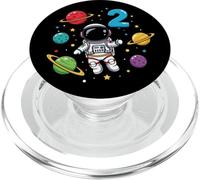 Second Birthday Astronaut Planets 2nd Cute Adorable Space PopSockets PopGrip for MagSafe