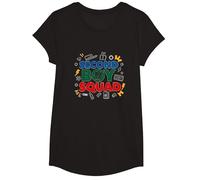 Second Boy Squad School Spirit Academic Team Pride T-Shirt, Girls, Black, Medium