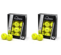 Second Chance Recycled Lake Golf Balls, 12 Pack, Mixed Golf Balls, Ideal for Practice and Play, Golf Ball Assortment, Yellow