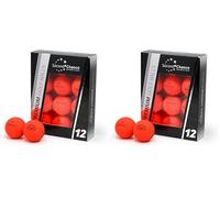 Second Chance Recycled Lake Golf Balls, 24 Pack, Mixed Golf Balls, Ideal for Practice and Play, Golf Ball Assortment, Red