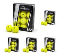 Second Chance Recycled Lake Golf Balls, 60 Pack, Mixed Golf Balls, Ideal for Practice and Play, Golf Ball Assortment, Yellow