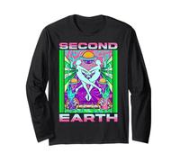 Second Earth - Psychedelic Vision Graphic Long Sleeve T-Shirt
