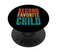 Second Favorite Child Retro Sister Brother Siblings Twins PopSockets Adhesive PopGrip