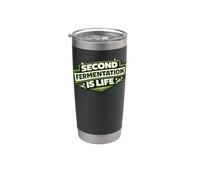 Second Fermentation is Life Kombucha SCOBY Brewer Gift Stainless Steel Insulated Tumbler