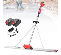 Second Generation Cordless Electric Concrete Vibrating Screed, Professional Concrete Floor Leveling Tool, Brushless Motors, 2 × 25000mA Lithium Batteries, High-Performance Motor OneMotor1.5M