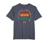 Second Grade Boy Squad Est. 2023 Fun School Adventure T-Shirt, Men's Big and Tall, Heather Blue, 4X Tall