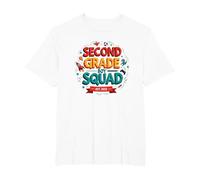 Second Grade Boy Squad Est. 2023 Fun School Adventure T-Shirt, Men's Big and Tall, White, 4X Tall
