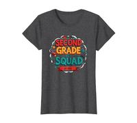 Second Grade Boy Squad Est. 2023 Fun School Adventure T-Shirt, Women, Dark Heather Grey, L