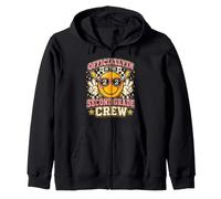 Second Grade Crew Back to School Gift Boys Girls 2nd Grade Zip Hoodie