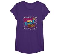 Second Grade Diva: Sassy School Star for Young Learners T-Shirt, Girls, Purple, Large
