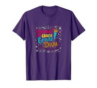 Second Grade Diva: Sassy School Star for Young Learners T-Shirt, Men, Purple, 3XL