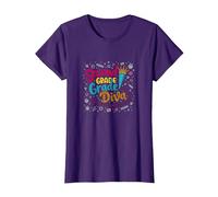 Second Grade Diva: Sassy School Star for Young Learners T-Shirt, Women, Purple, S