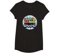Second Grade Dude: Cool School Vibes for Young Learners T-Shirt, Girls, Black, Medium