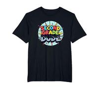 Second Grade Dude: Cool School Vibes for Young Learners T-Shirt, Men's Big and Tall, Black, 5X Tall