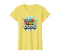 Second Grade Dude: Cool School Vibes for Young Learners T-Shirt, Women, Lemon, L