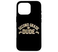 Second Grade Dude Gamer Football Back to School Apparel Case for iPhone 16 Pro