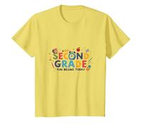 Second Grade Fun Begins Today: Colorful School Adventure T-Shirt, Kids, Lemon, 2 Years