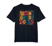 Second Grade Goals: Classroom Inspiration for Teachers T-Shirt, Men's Big and Tall, Black, 3X Tall