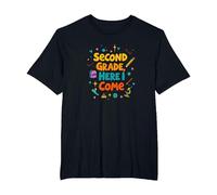 Second Grade, Here I Come: Fun School Adventure Awaits T-Shirt, Men's Big and Tall, Black, 6X Tall