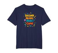 Second Grade, Here I Come: Fun School Adventure Awaits T-Shirt, Men's Big and Tall, Navy, 6X Tall