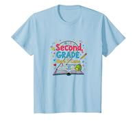 Second Grade Here I Come: School Adventure Begins T-Shirt, Kids, Baby Blue, 2 Years
