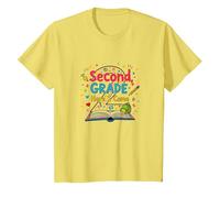 Second Grade Here I Come: School Adventure Begins T-Shirt, Kids, Lemon, 2 Years