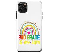 Second Grade Is My Jam 1st Day Of 2nd Grade Rainbow Teacher Case for iPhone 11 Pro Max
