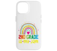 Second Grade Is My Jam 1st Day Of 2nd Grade Rainbow Teacher Case for iPhone 14