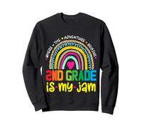 Second Grade Is My Jam 1st Day Of 2nd Grade Rainbow Teacher Sweatshirt