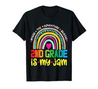 Second Grade is My Jam 1st Day of 2nd Grade Rainbow Teacher T-Shirt